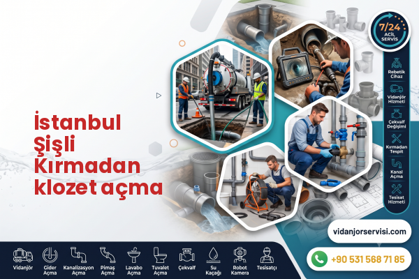 İstanbul Şişli Kırmadan klozet açma