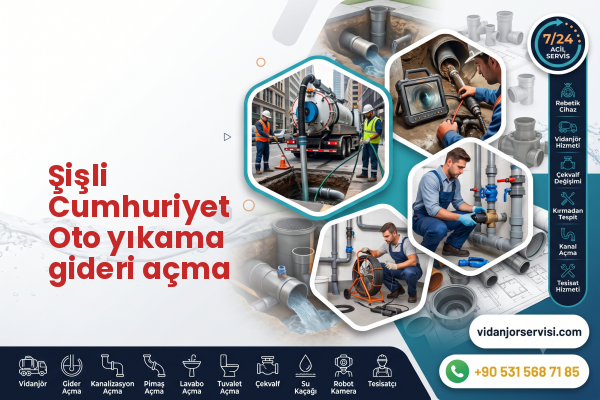 Şişli Cumhuriyet Oto yıkama gideri açma