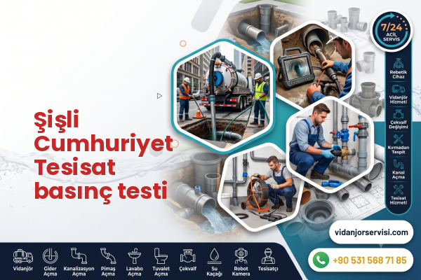 Şişli Cumhuriyet Tesisat basınç testi