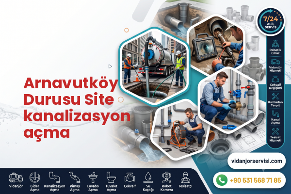 Arnavutköy Durusu Site kanalizasyon açma