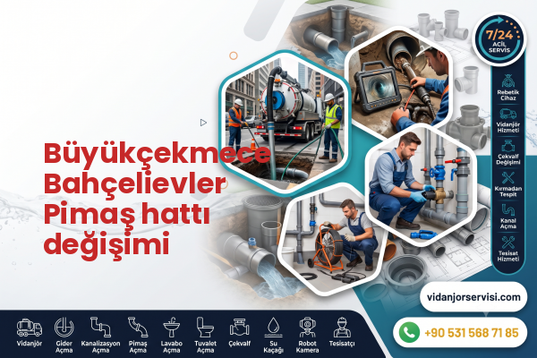 Büyükçekmece Bahçelievler Pimaş hattı değişimi