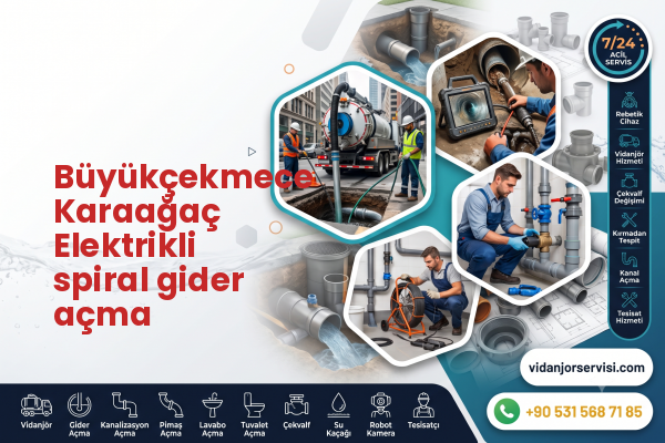 Büyükçekmece Karaağaç Elektrikli spiral gider açma