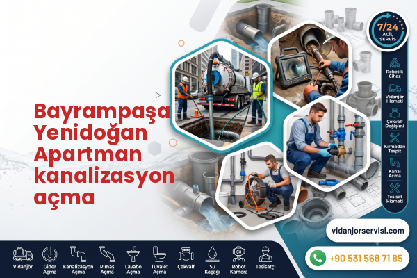 Bayrampaşa Yenidoğan Apartman kanalizasyon açma