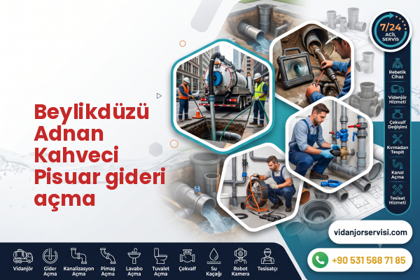 Beylikdüzü Adnan Kahveci Pisuar gideri açma