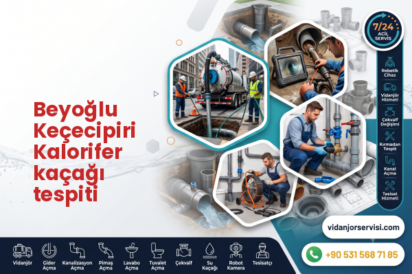 Beyoğlu Keçecipiri Kalorifer kaçağı tespiti