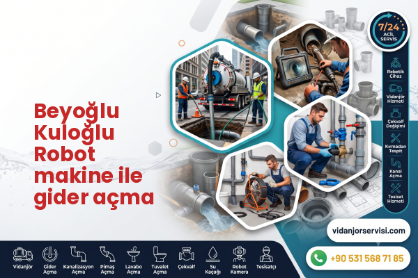 Beyoğlu Kuloğlu Robot makine ile gider açma