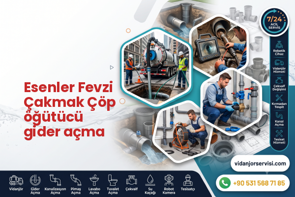 Esenler Fevzi Çakmak Çöp öğütücü gider açma