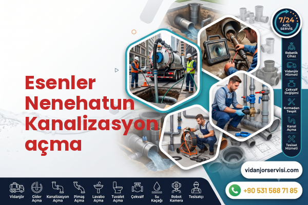 Esenler Nenehatun Kanalizasyon açma