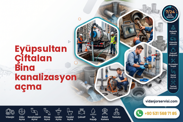 Eyüpsultan Çiftalan Bina kanalizasyon açma