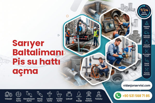 Sarıyer Baltalimanı Pis su hattı açma