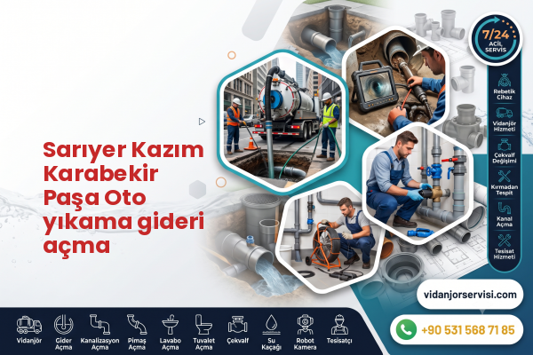 Sarıyer Kazım Karabekir Paşa Oto yıkama gideri açma