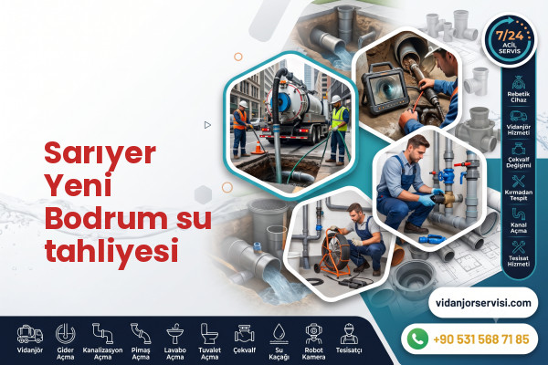 Sarıyer Yeni Bodrum su tahliyesi