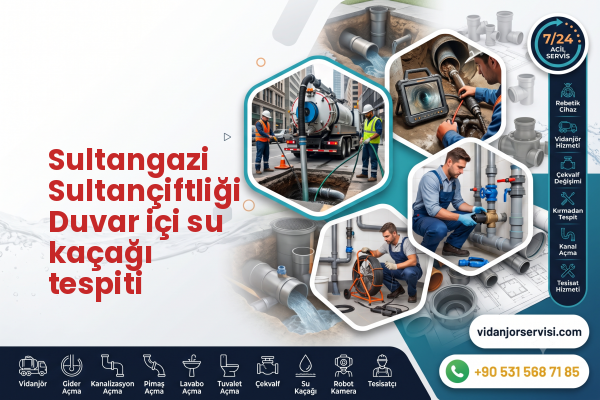 Sultangazi Sultançiftliği Duvar içi su kaçağı tespiti