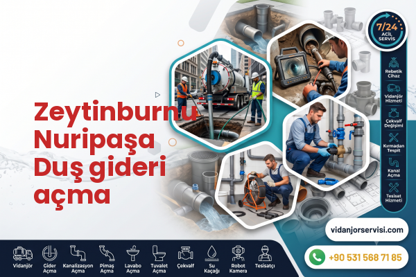 Zeytinburnu Nuripaşa Duş gideri açma